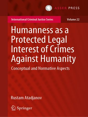 cover image of Humanness as a Protected Legal Interest of Crimes Against Humanity